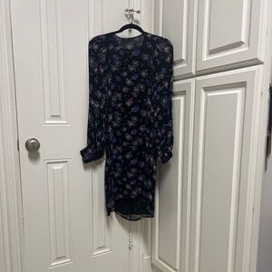 Ganni Black floral dress